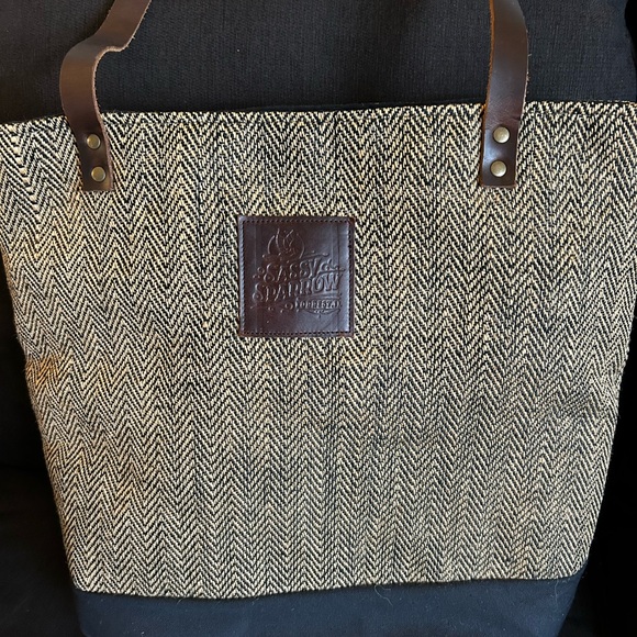 Sassy Sparrow tweed tote bag - Picture 1 of 3